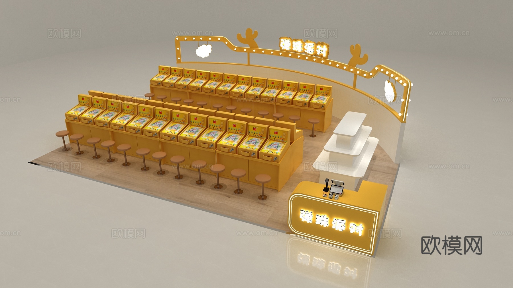 弹珠机店3d模型下载（渲染图4）
