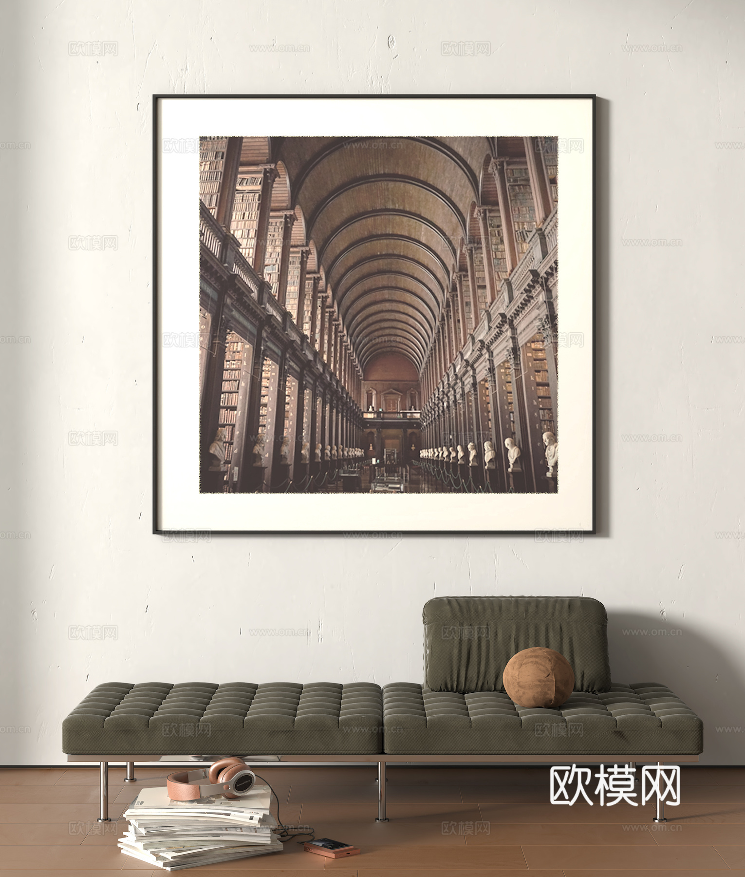 现代换鞋凳su模型下载（渲染图1）