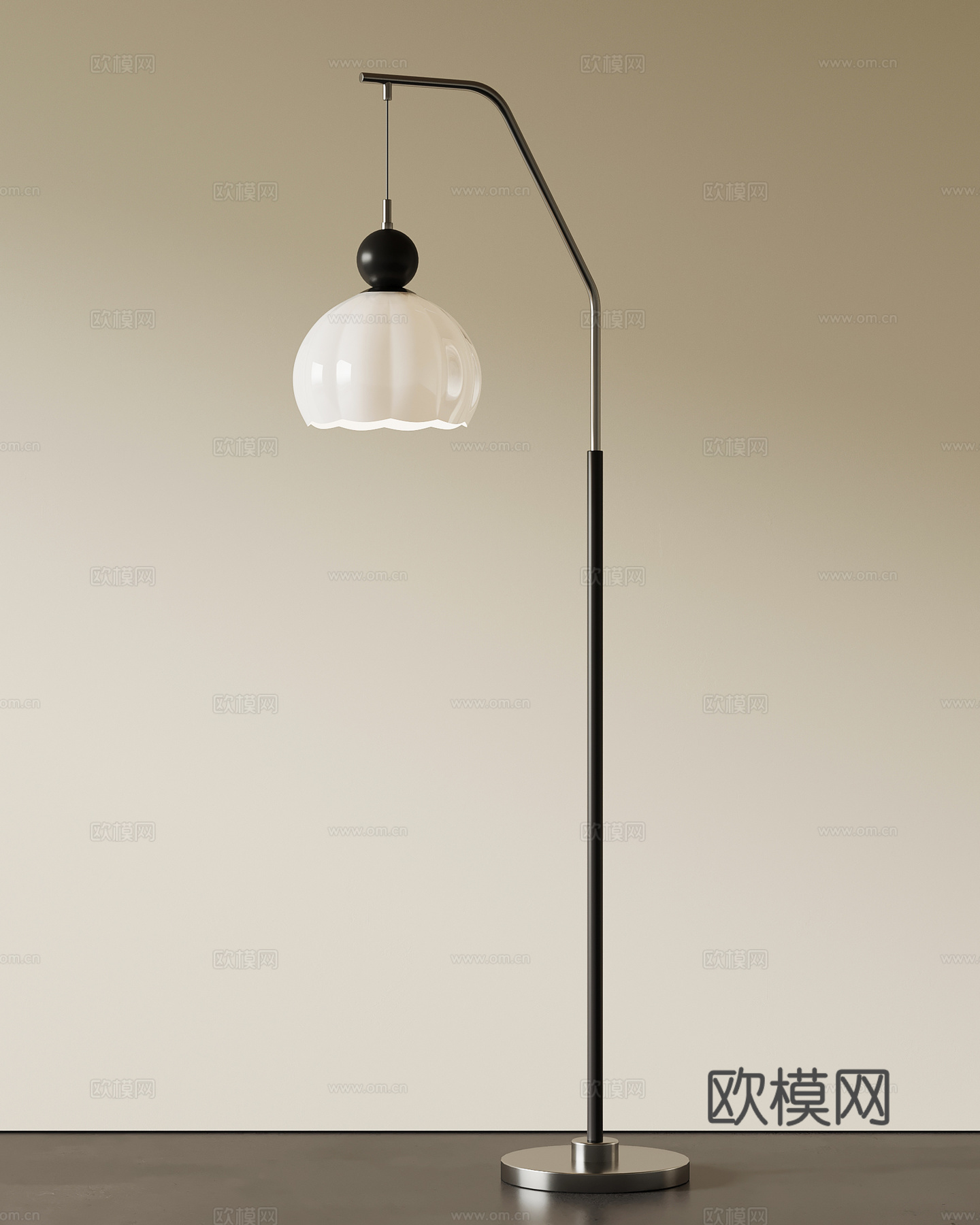 现代意式落地灯su模型