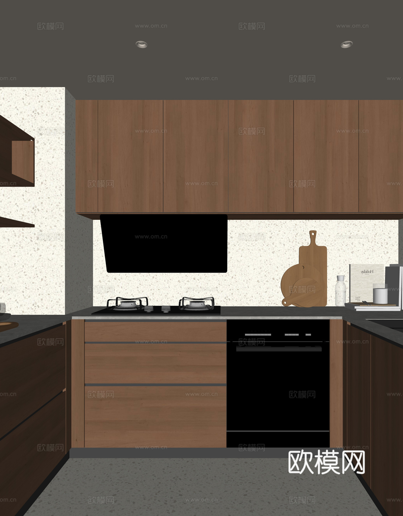 现代家居厨房su模型