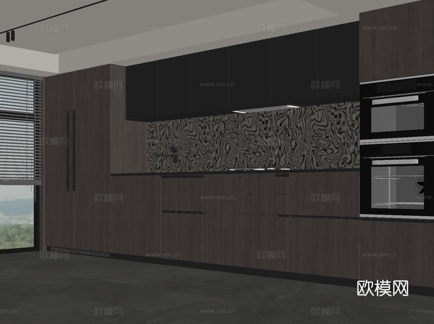 意式餐边柜 橱柜su模型