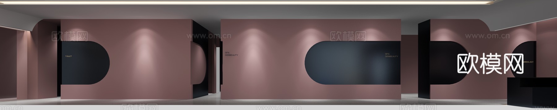 轻奢美容院 最新全套施工图 效果图合集cad施工图