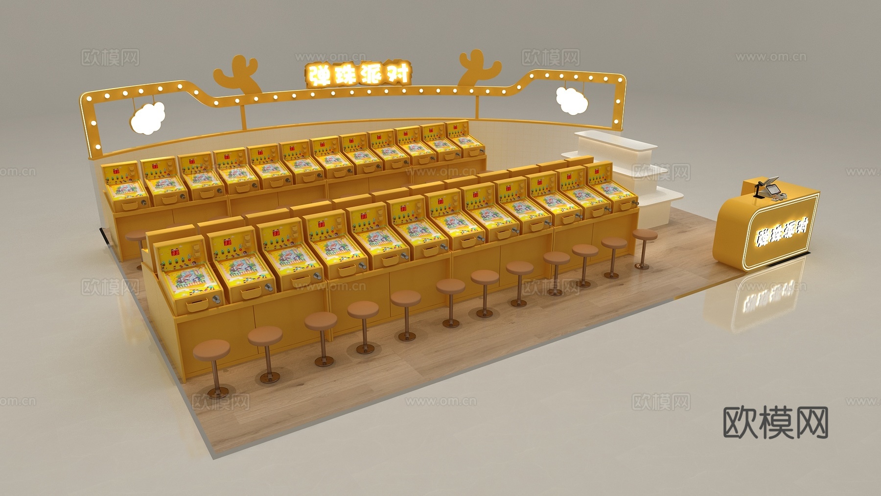 弹珠机店3d模型下载（渲染图1）