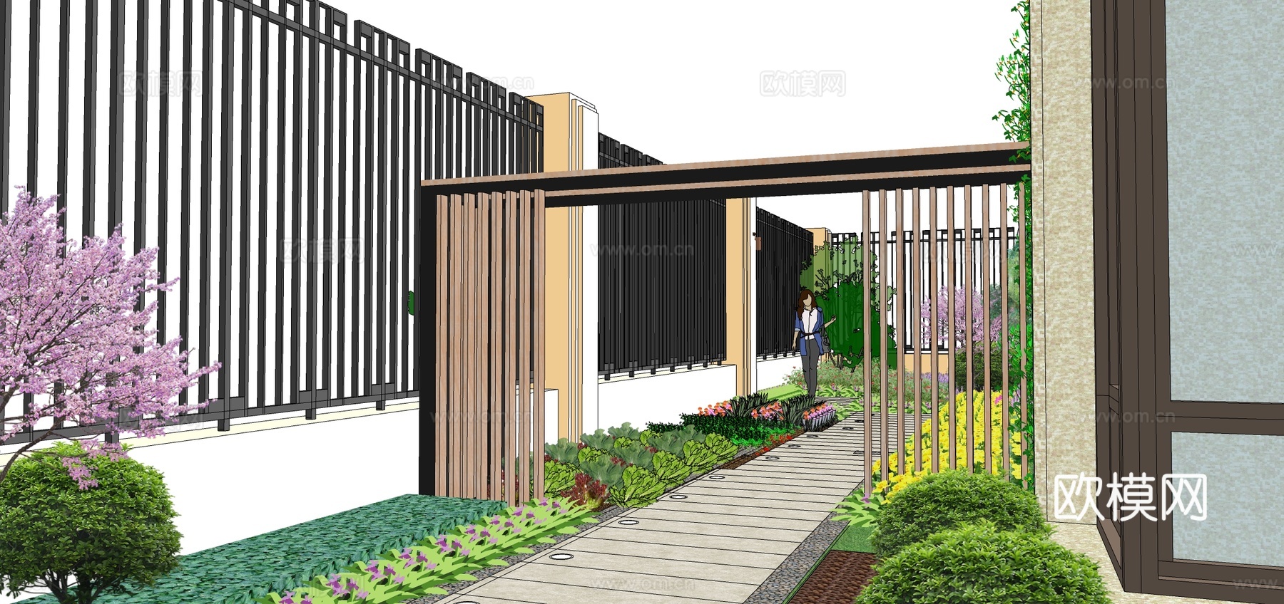 别墅花园 庭院花园 北方花园设计 景观设计毕业设计su模型