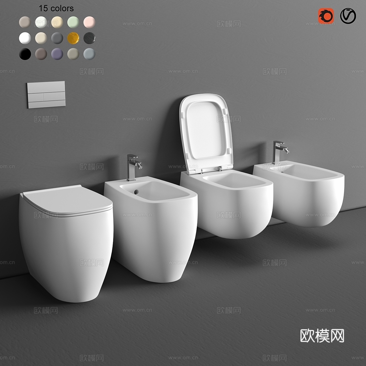 爱丽丝陶瓷NUR马桶3d模型