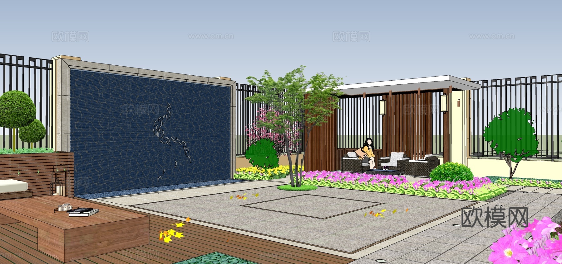 别墅花园 庭院花园 北方花园设计 景观设计毕业设计su模型