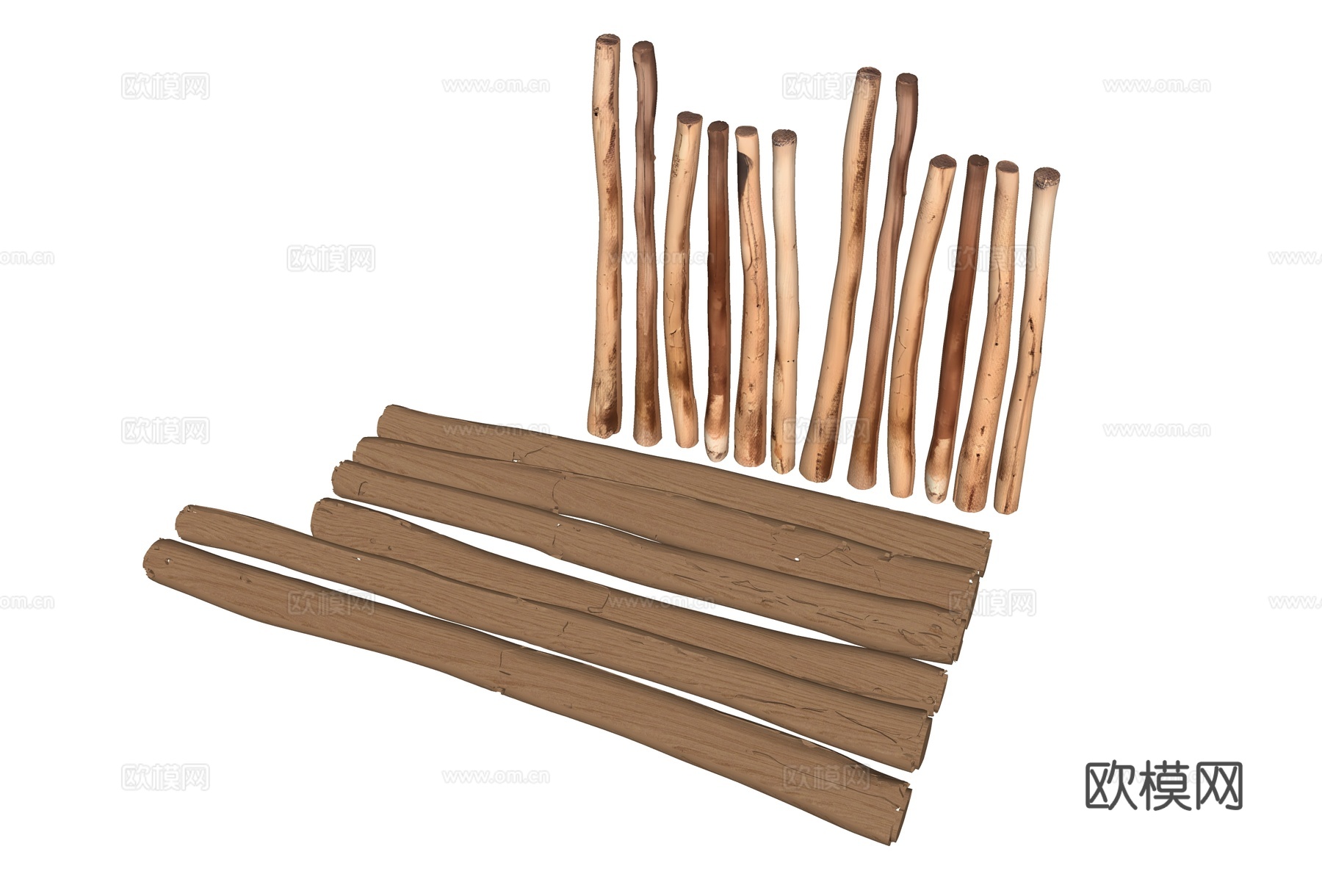 现代木材su模型