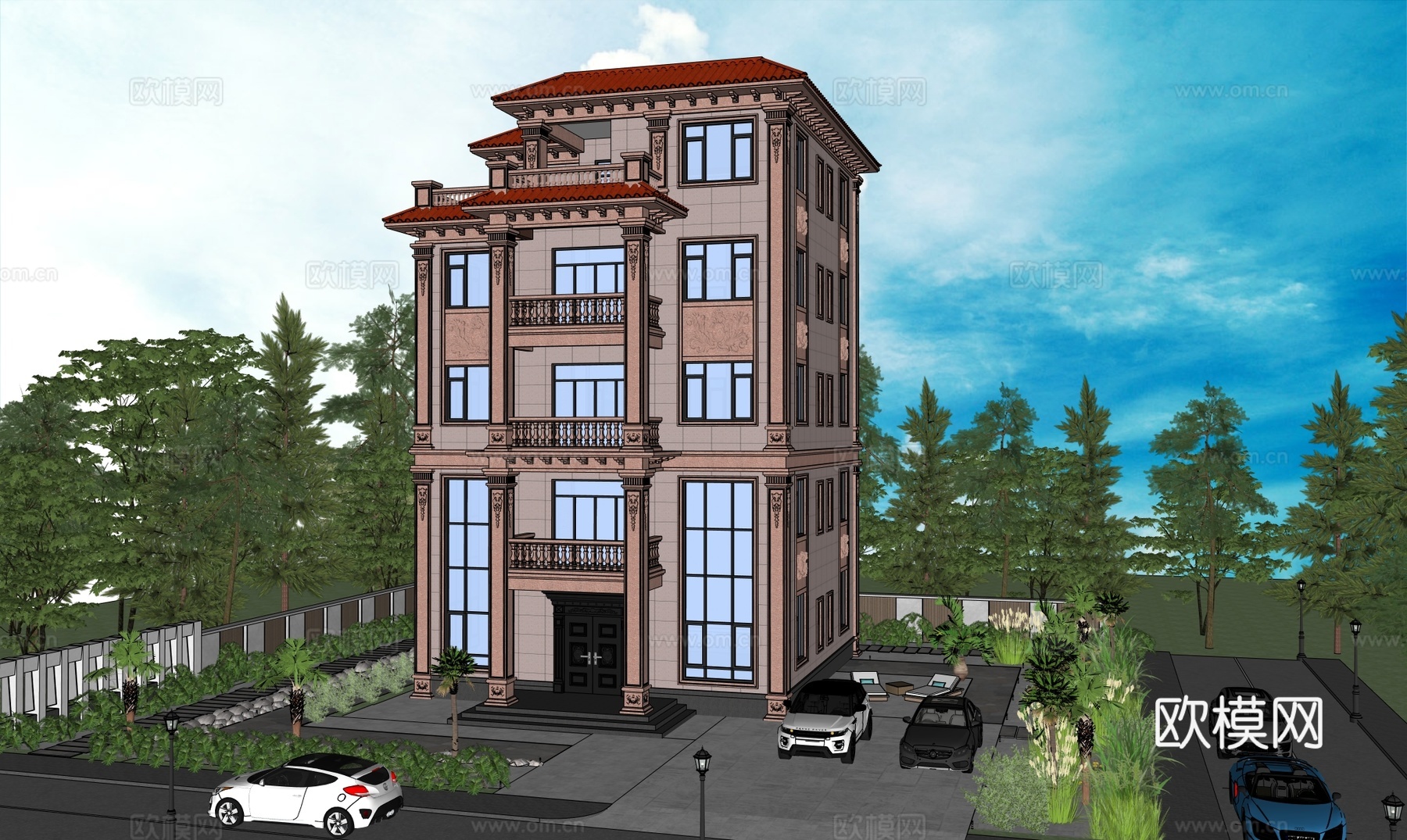 欧式别墅su模型su模型