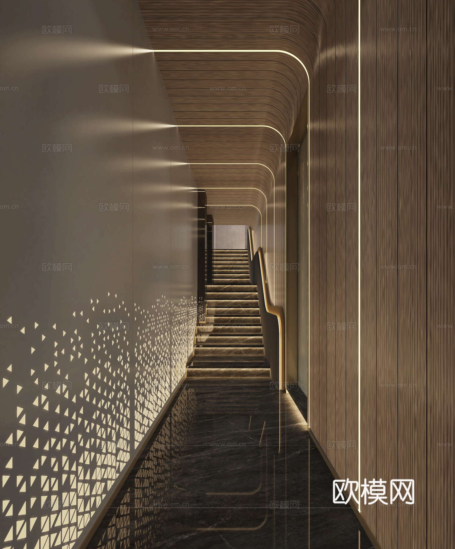 高端美容会所 最新全套施工图 效果图合集cad施工图