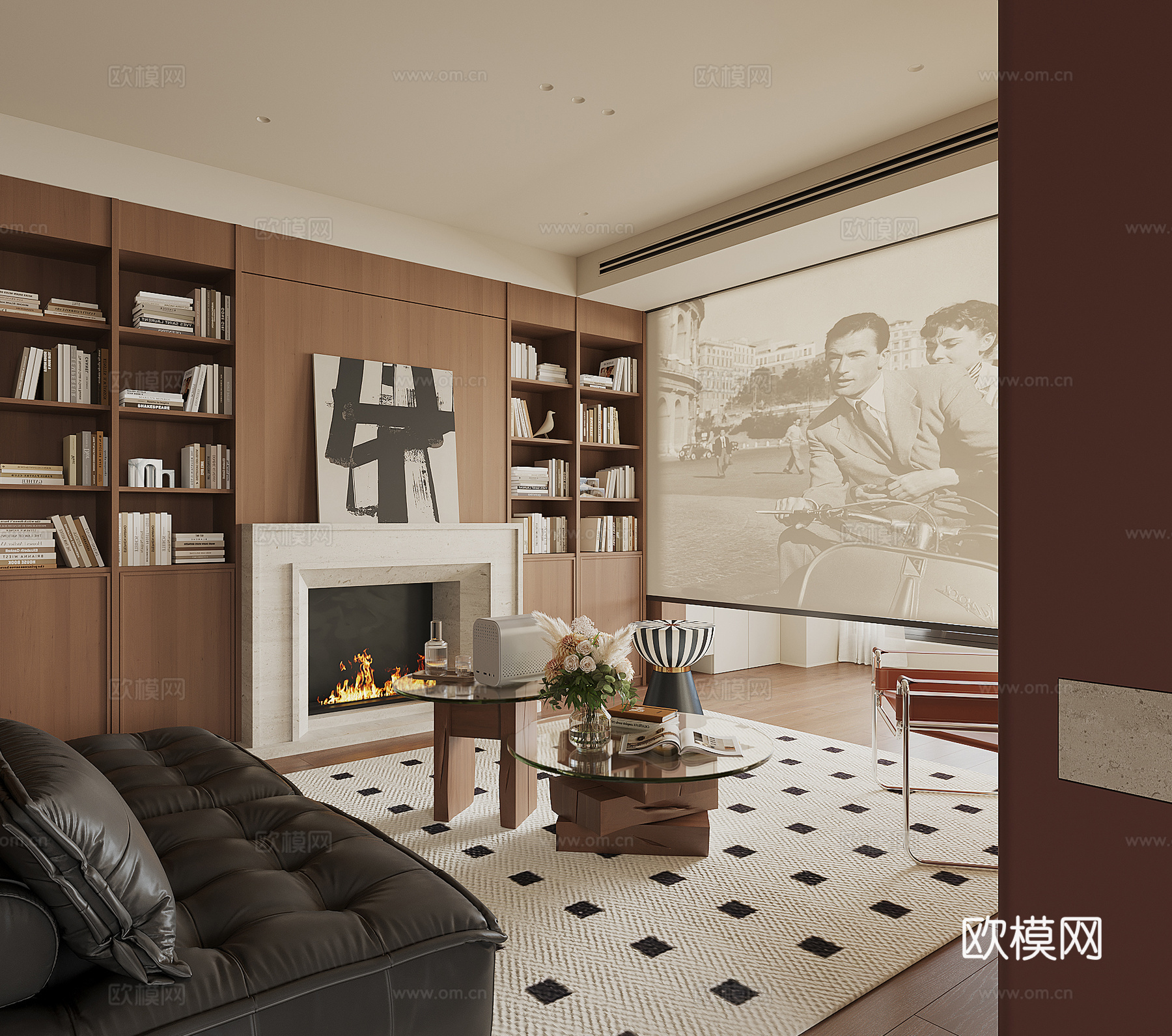 现代家居客厅免费su模型