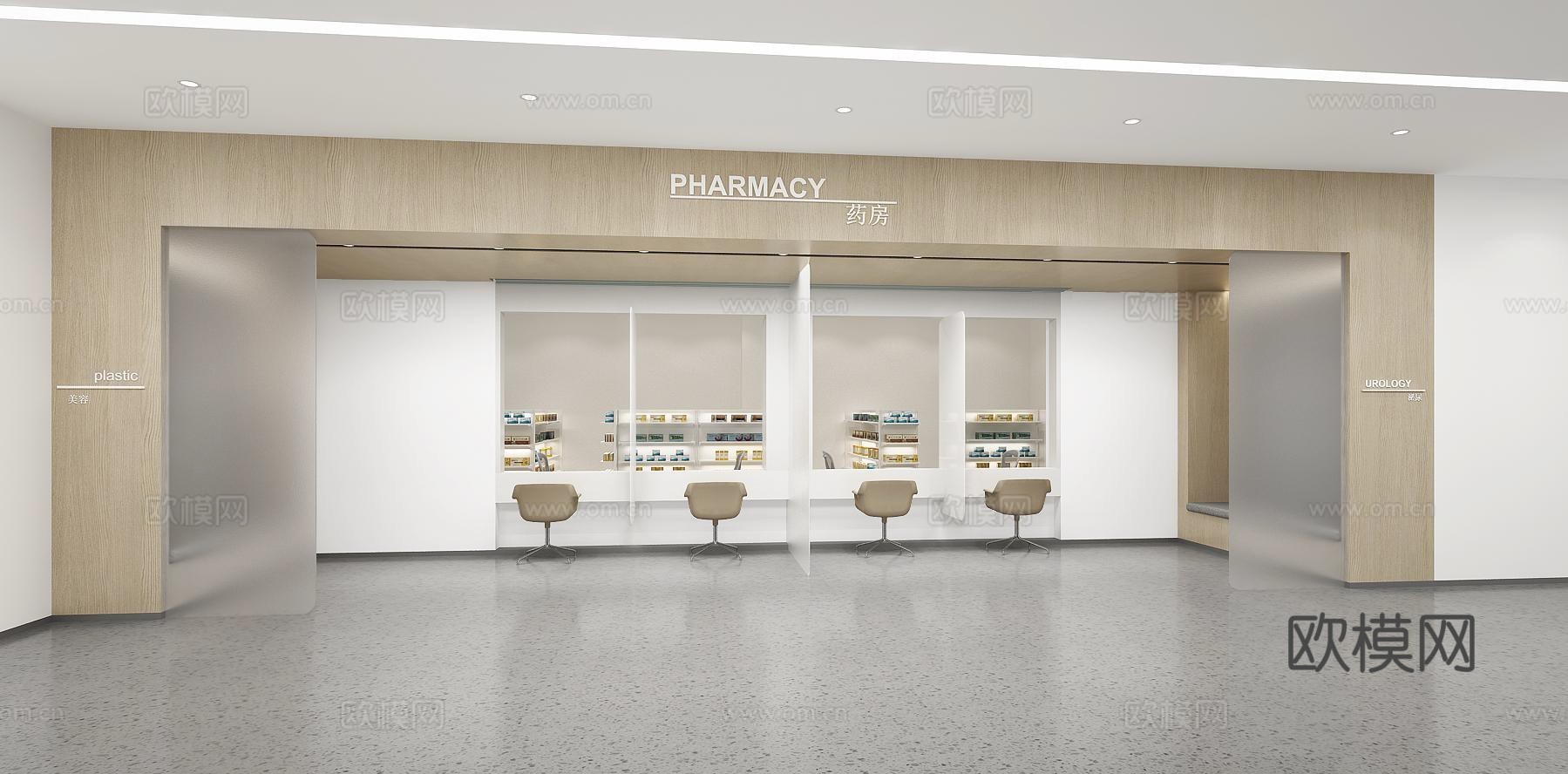 美容医院 最新全套施工图 效果图合集cad施工图