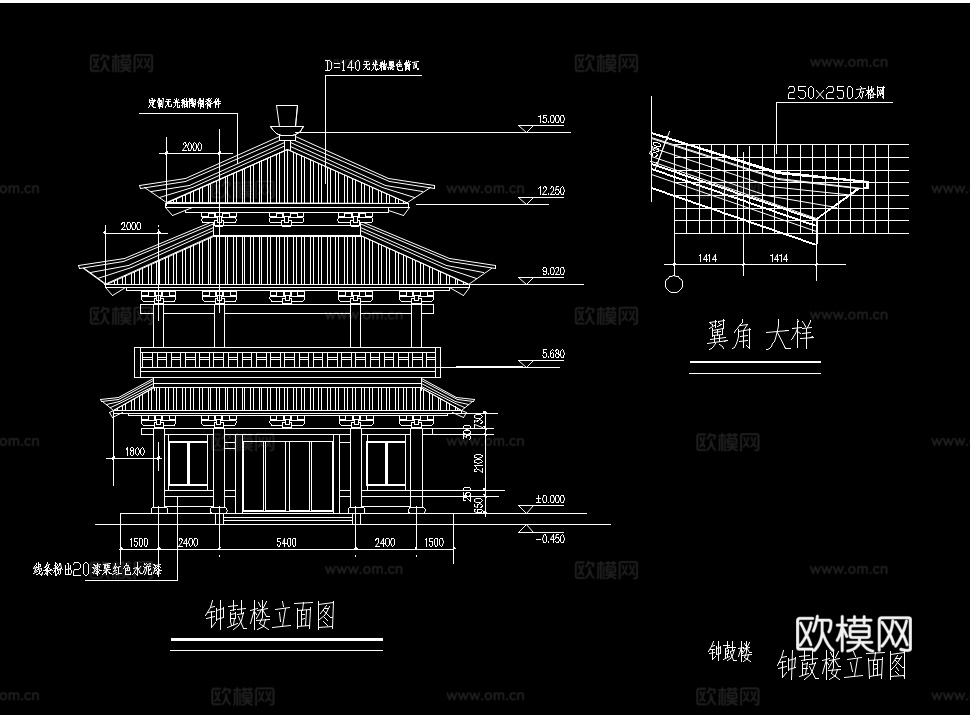 200套中国古建筑CAD施工图cad施工图
