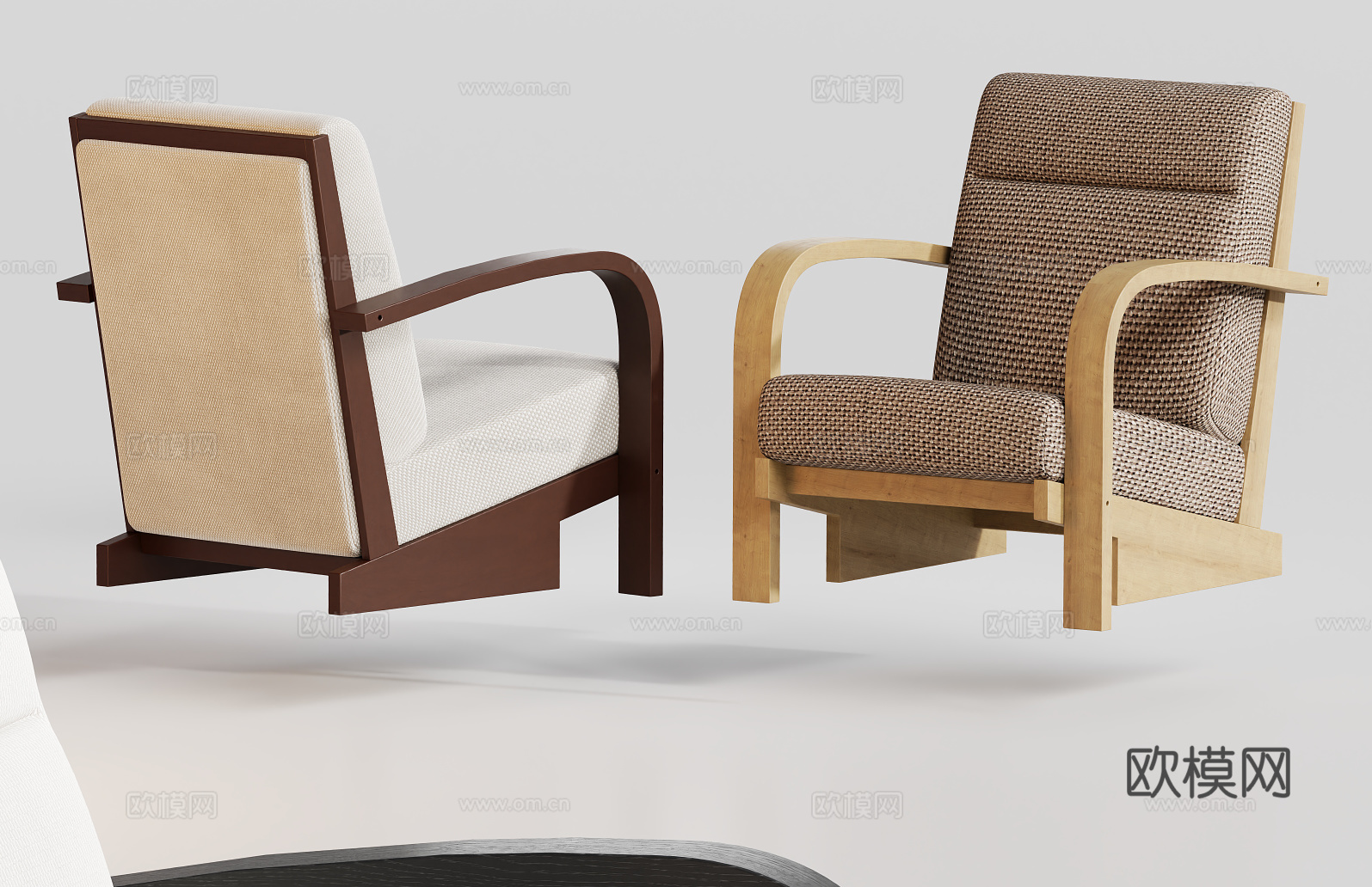 现代休闲沙发椅su模型