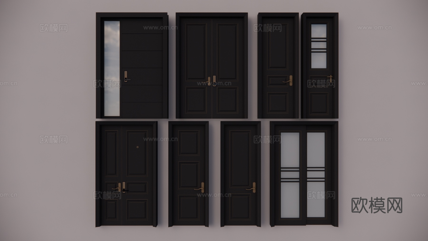 卧室 推拉门 卫生间 家装 客厅 构件 五金 门 窗su模型