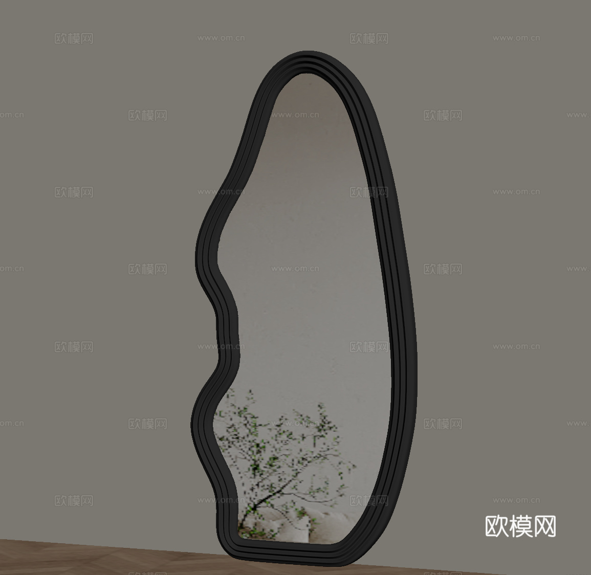 现代镜子 全身镜 落地镜su模型