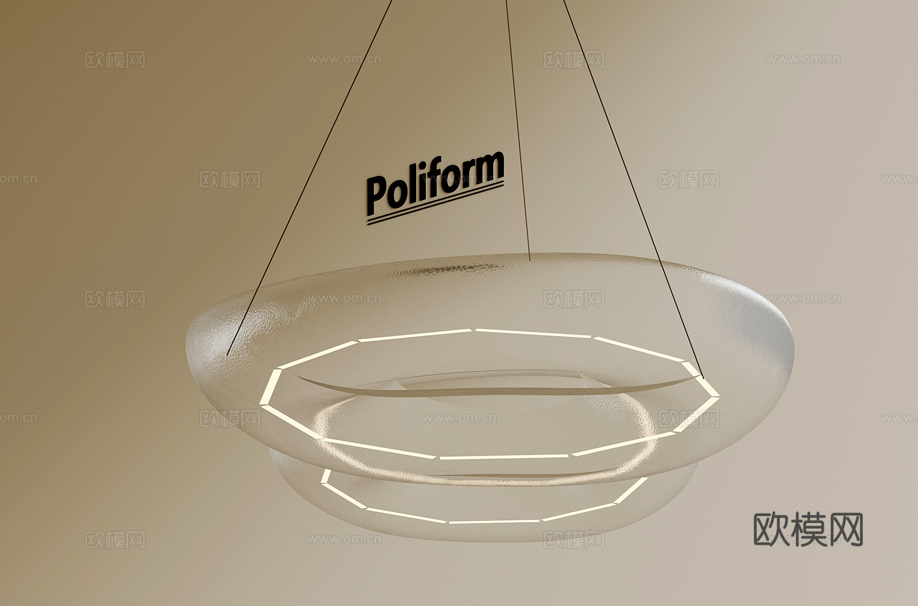 现代玻璃吊灯su模型