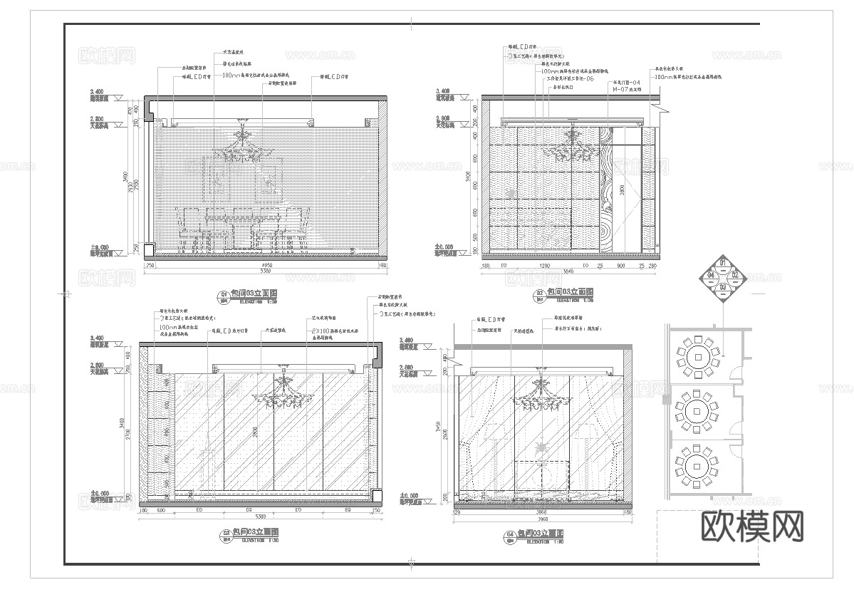 火锅店 最新全套施工图合集cad施工图