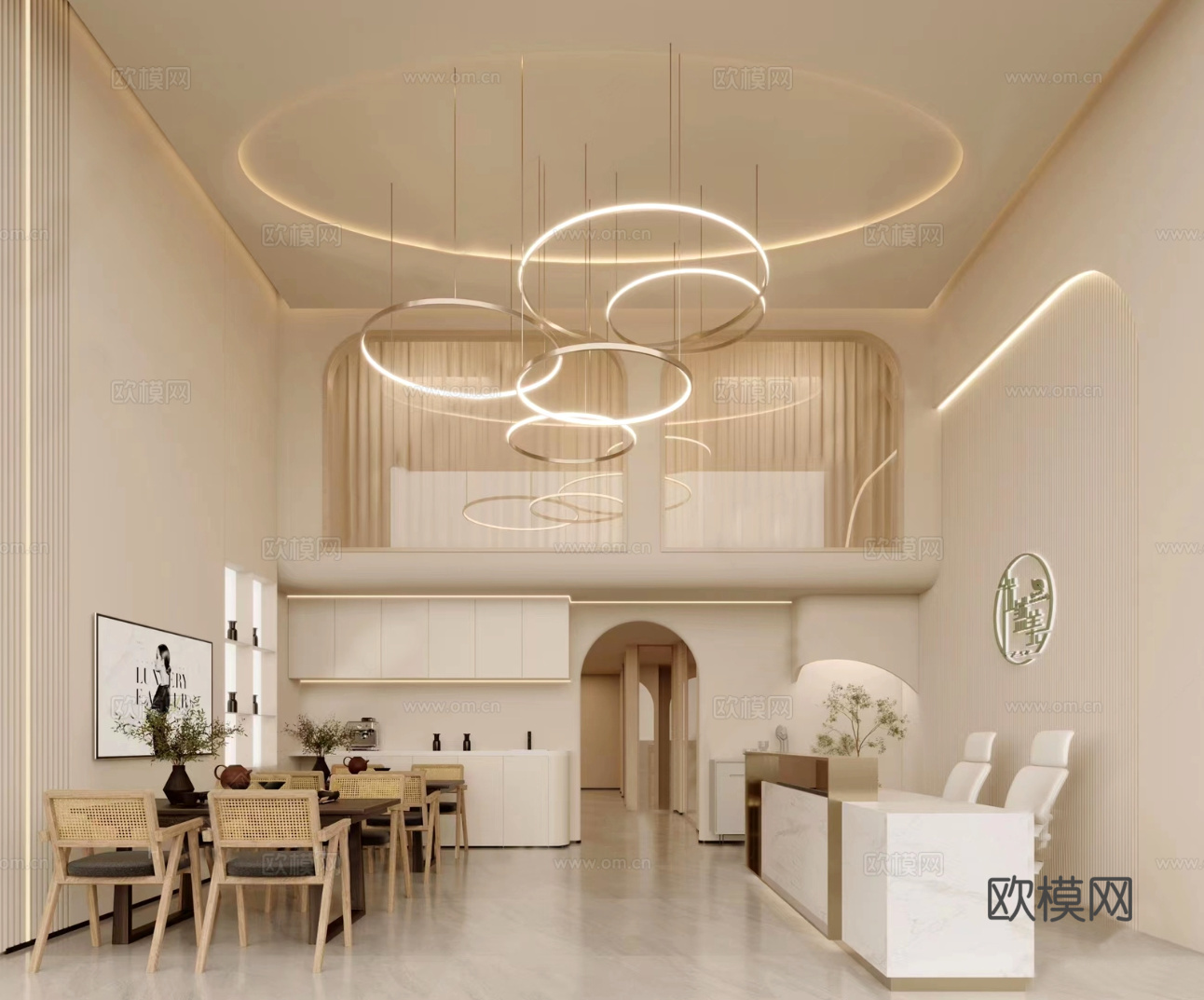 美容院 最新全套施工图 效果图合集cad施工图