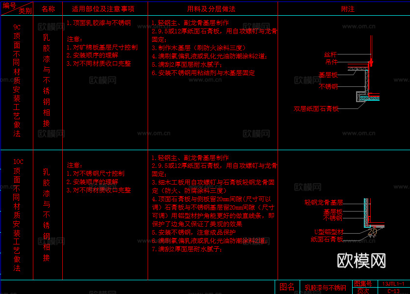 400套施工图CAD通用节点详图cad施工图
