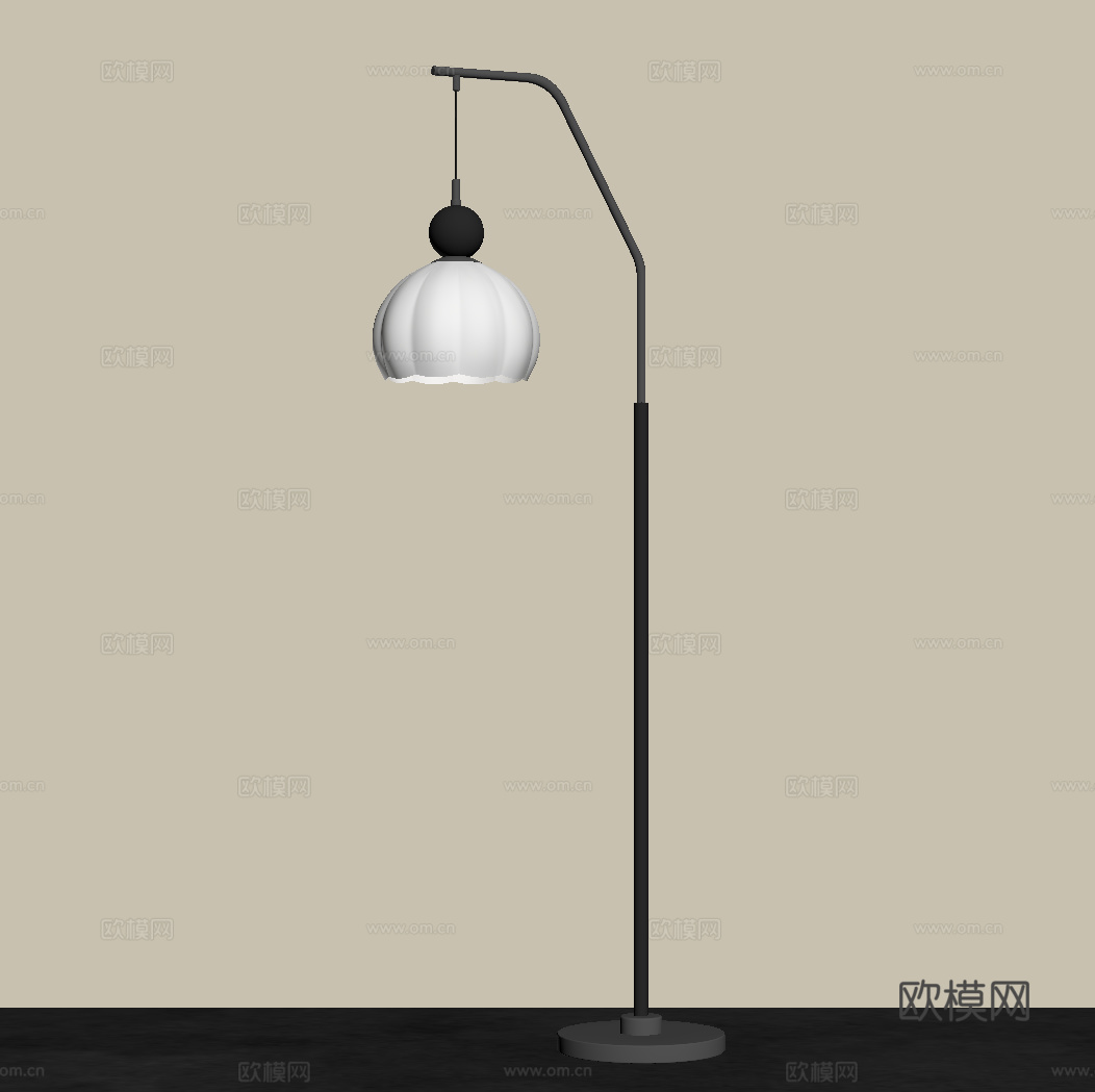 现代意式落地灯su模型