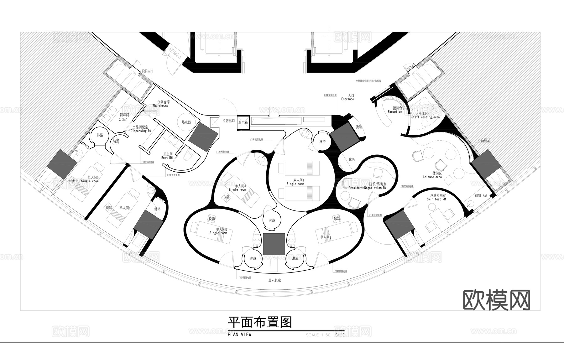 美容院 最新全套施工图合集cad施工图