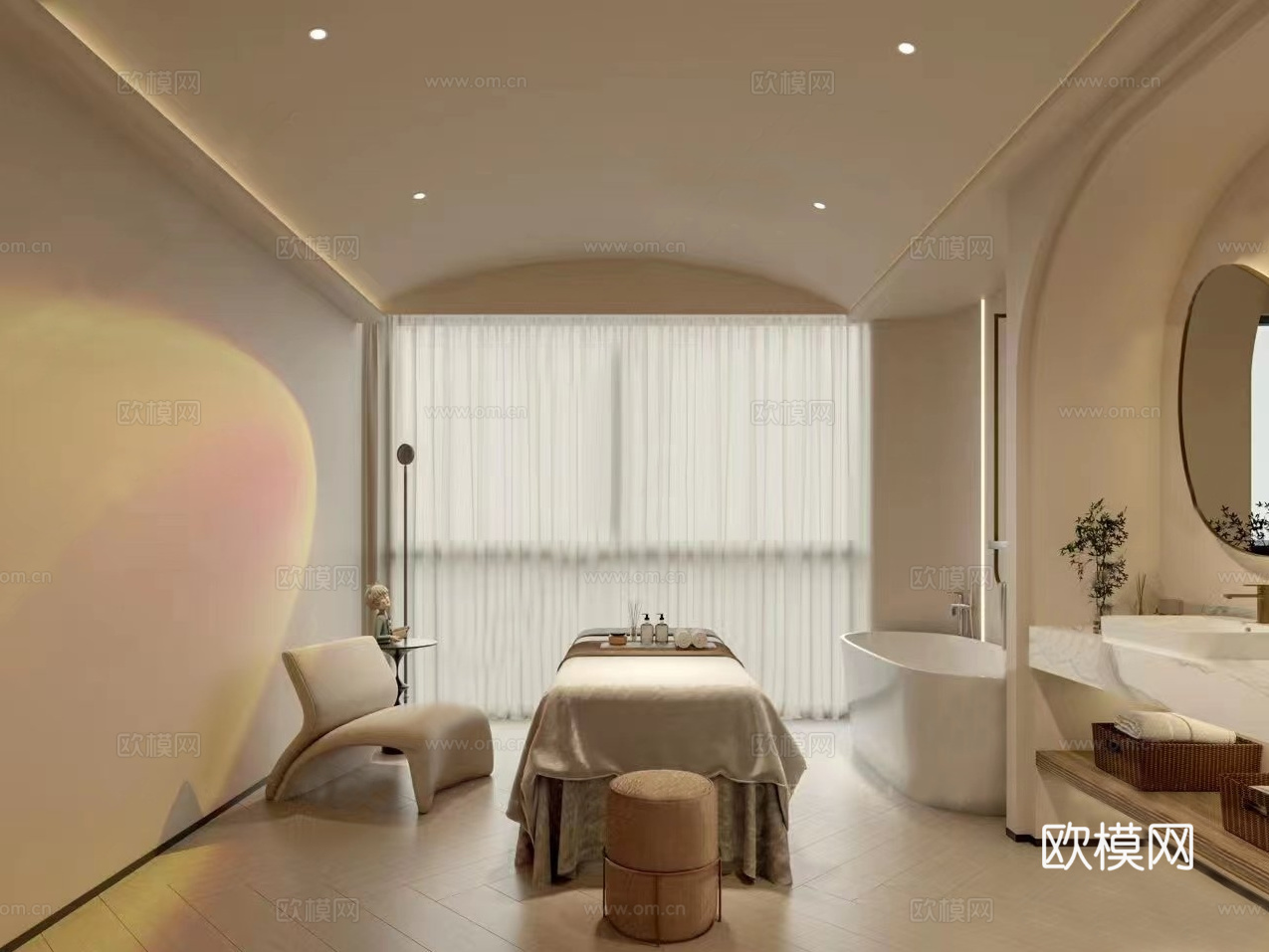 美容院 最新全套施工图 效果图合集cad施工图