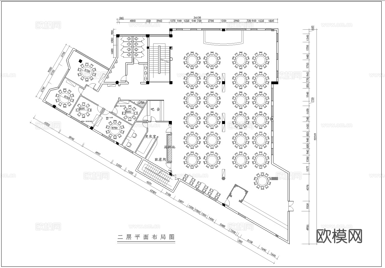 酒楼中餐厅 最新全套施工图合集cad施工图