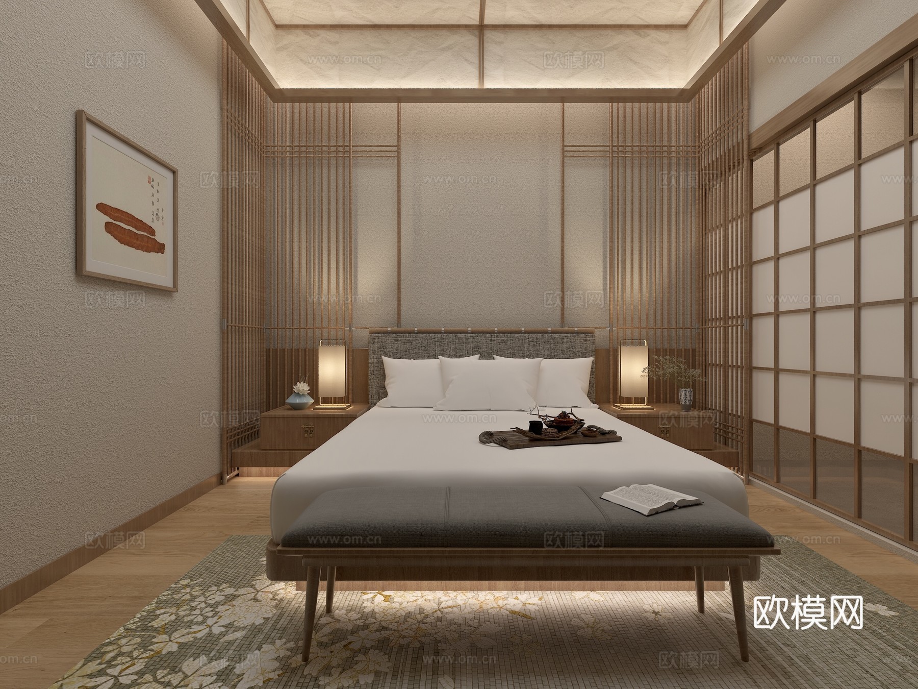 新中式轻奢美容院会所 最新全套施工图 效果图合集cad施工图