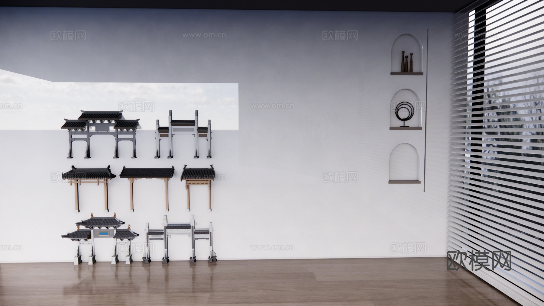 景墙 构筑物 廊架 座椅 小品 花箱 景观 雕塑 指示牌 景su模型