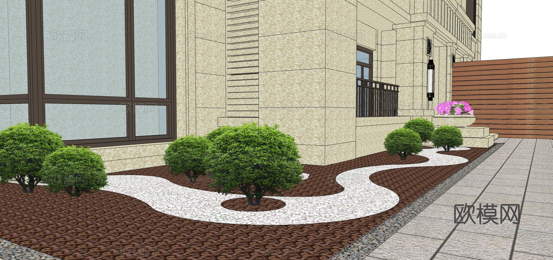 别墅花园 庭院花园 北方花园设计 景观设计毕业设计su模型