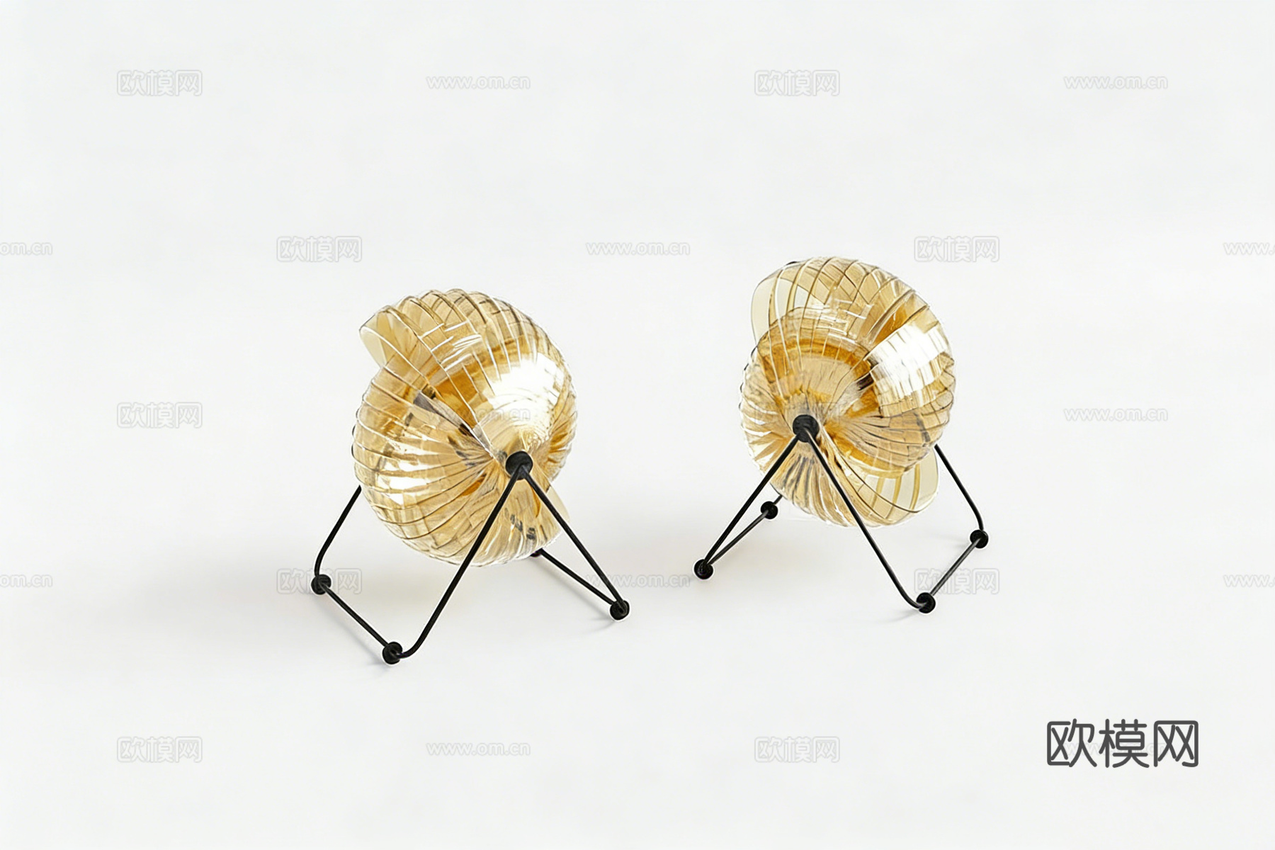 艺术装置 螺旋艺术摆件 金色装饰 现代雕塑 家居艺术su模型