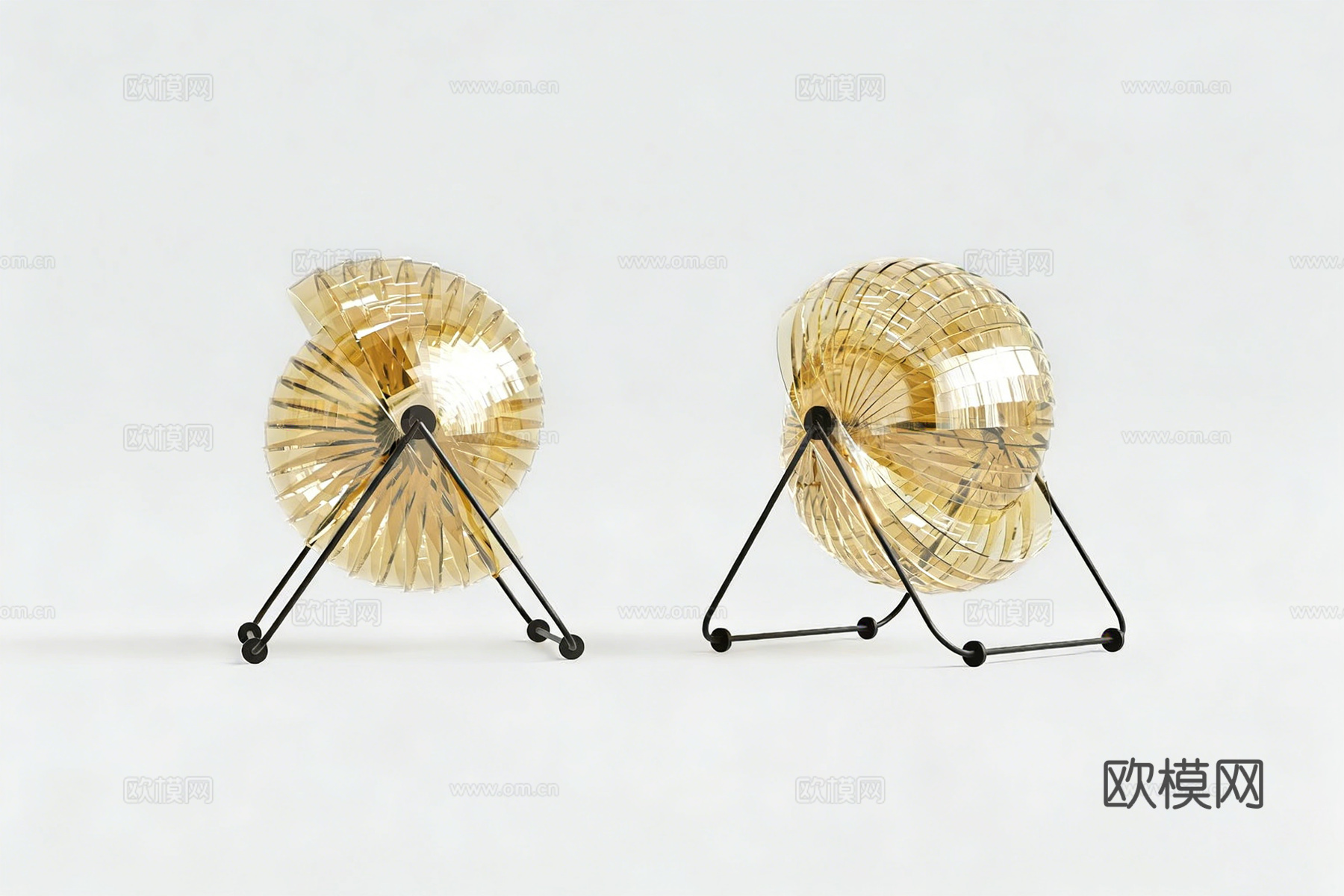 艺术装置 螺旋艺术摆件 金色装饰 现代雕塑 家居艺术su模型