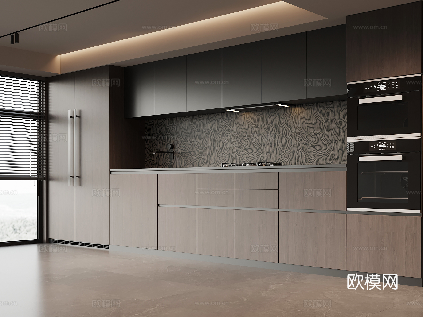 意式餐边柜 橱柜su模型