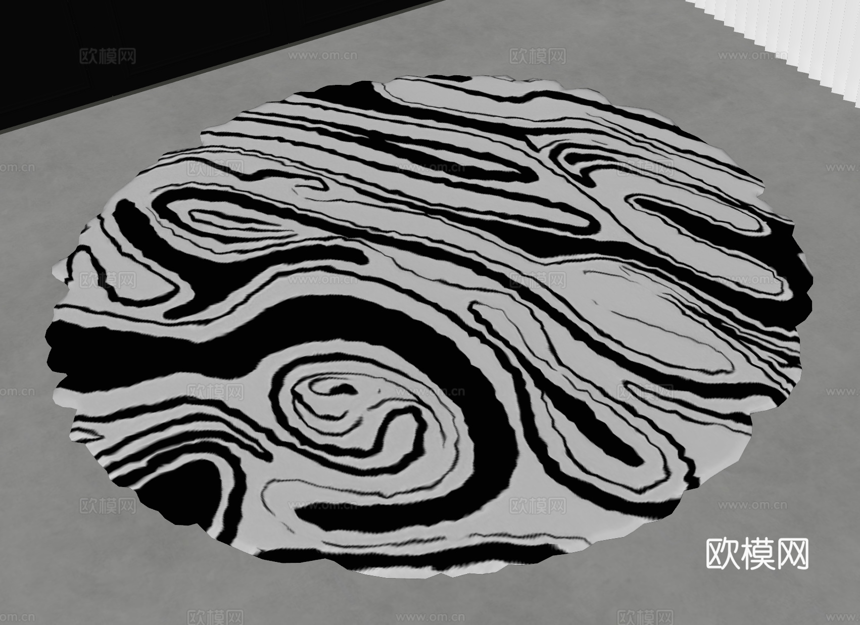 现代中古地毯 异型地毯 意式地毯 圆形地毯 儿童地毯 地毯su模型