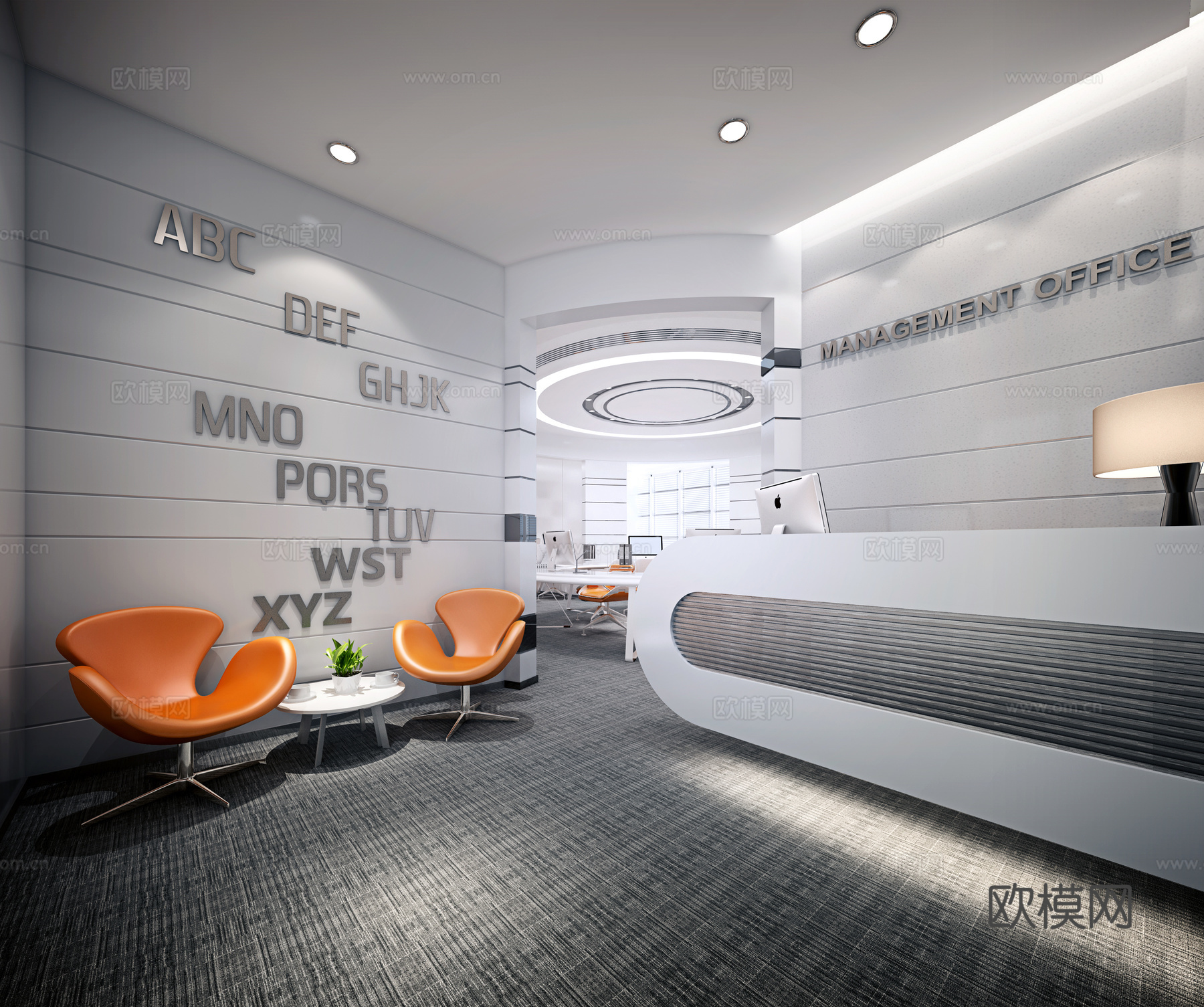 办公室 最新全套施工图 效果图合集cad施工图