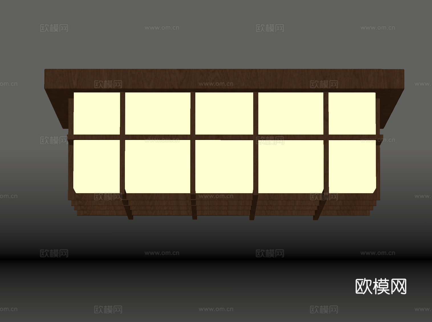 新中式吸顶灯 客厅吸顶灯su模型