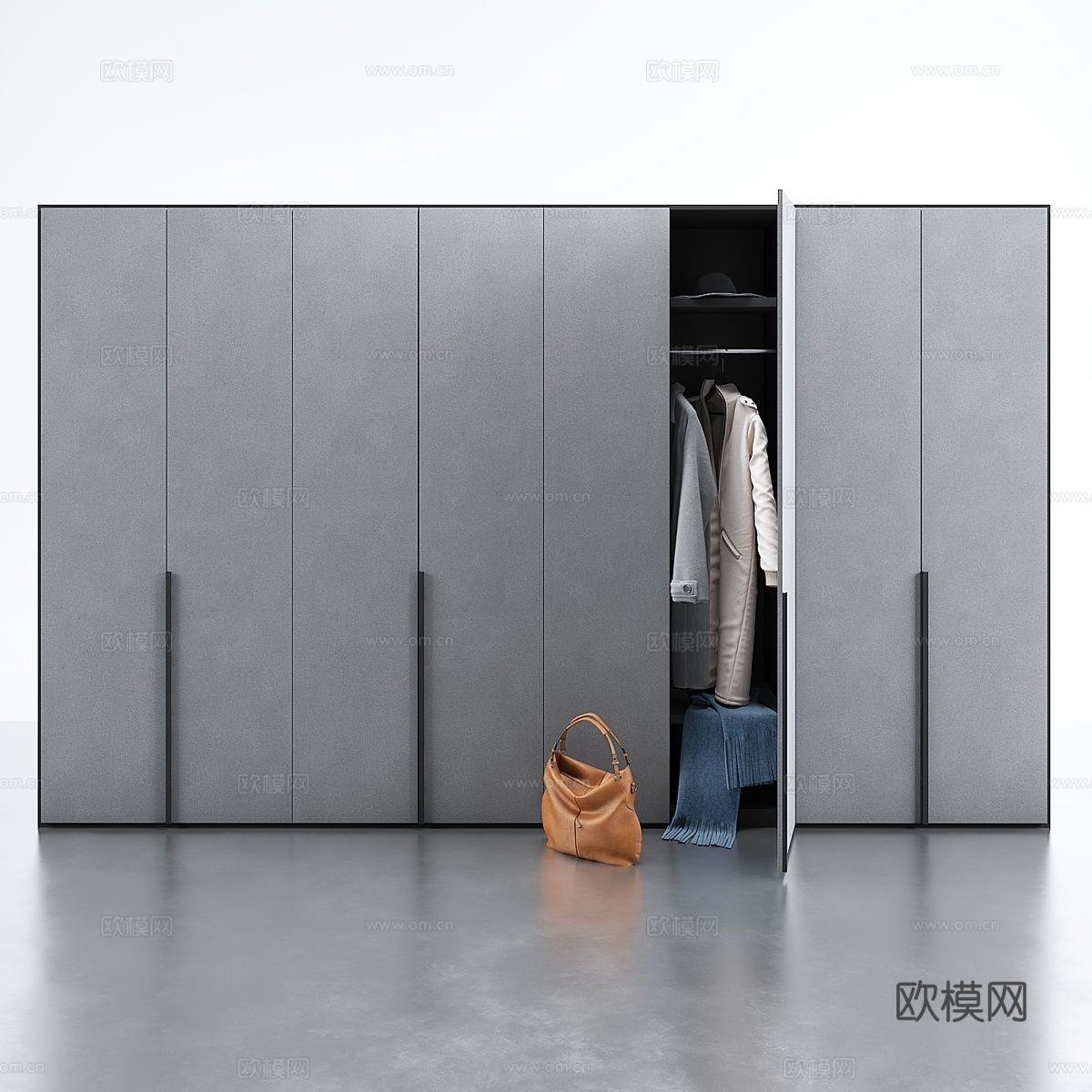 Flou衣柜3d模型下载