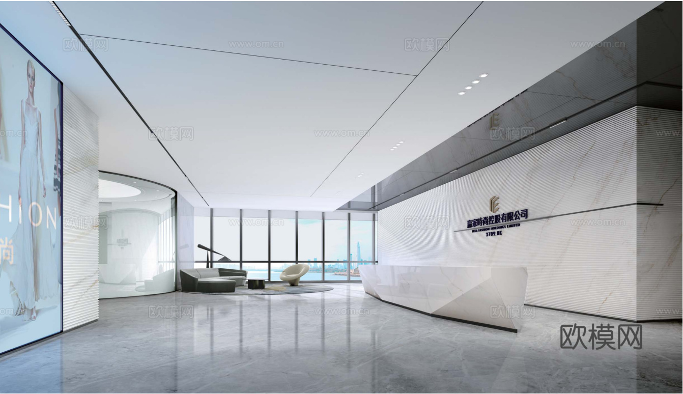 1500平办公室 最新全套施工图 效果图合集cad施工图