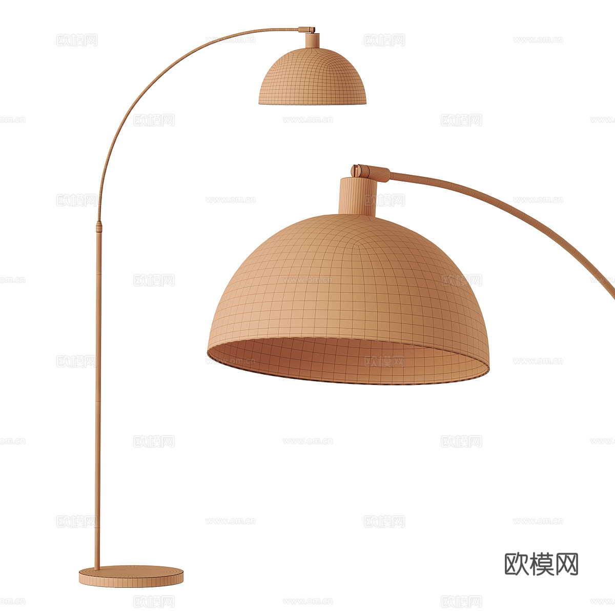 现代意式极简 Greno 黑色落地灯3d模型下载（渲染图4）