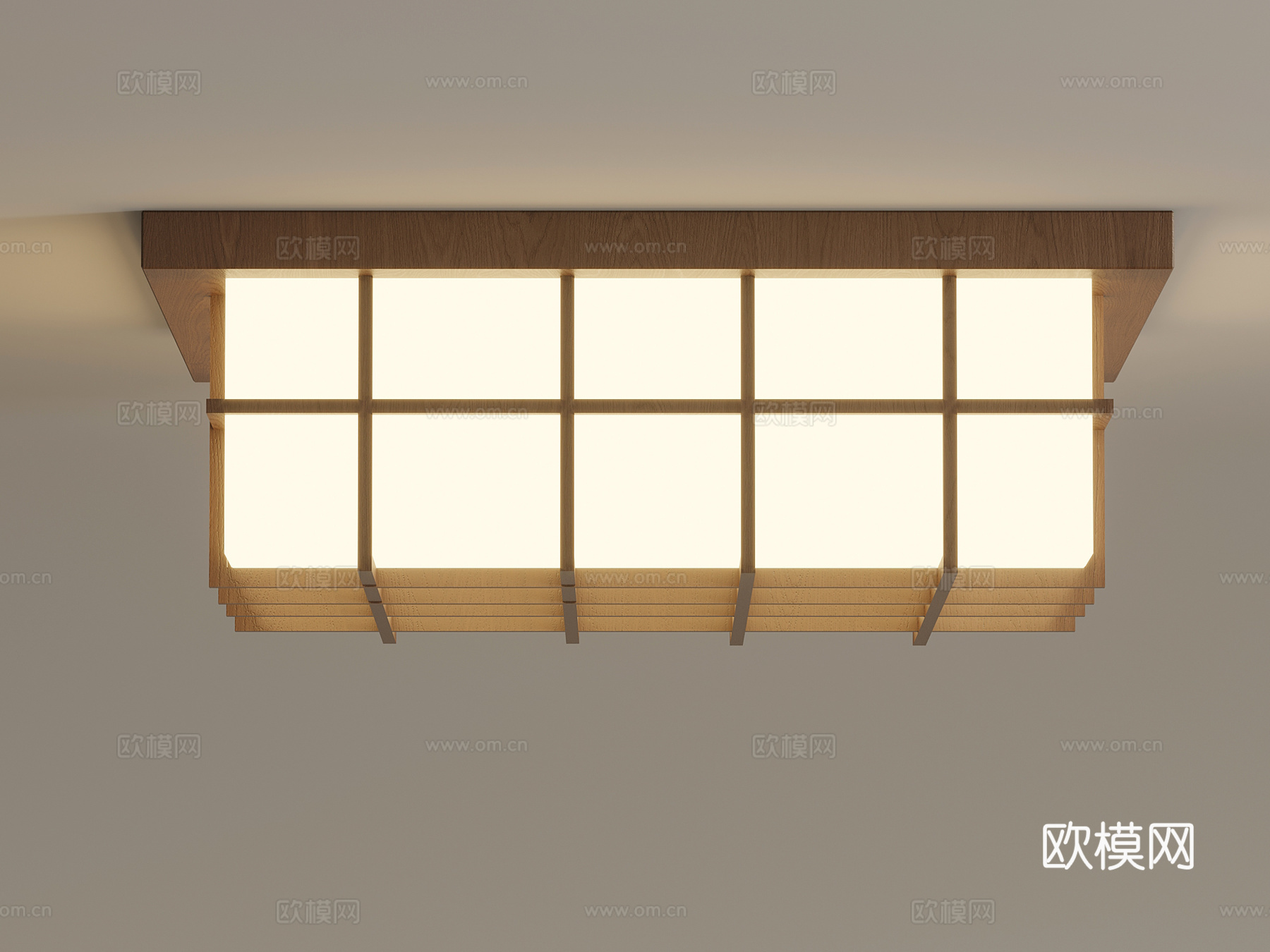 新中式吸顶灯 客厅吸顶灯su模型