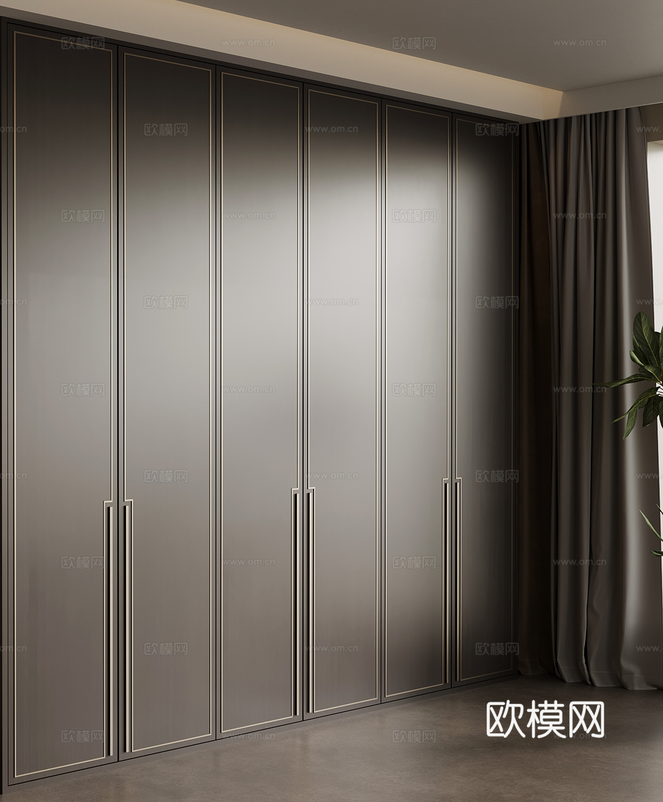 新中式衣柜 成品衣柜su模型