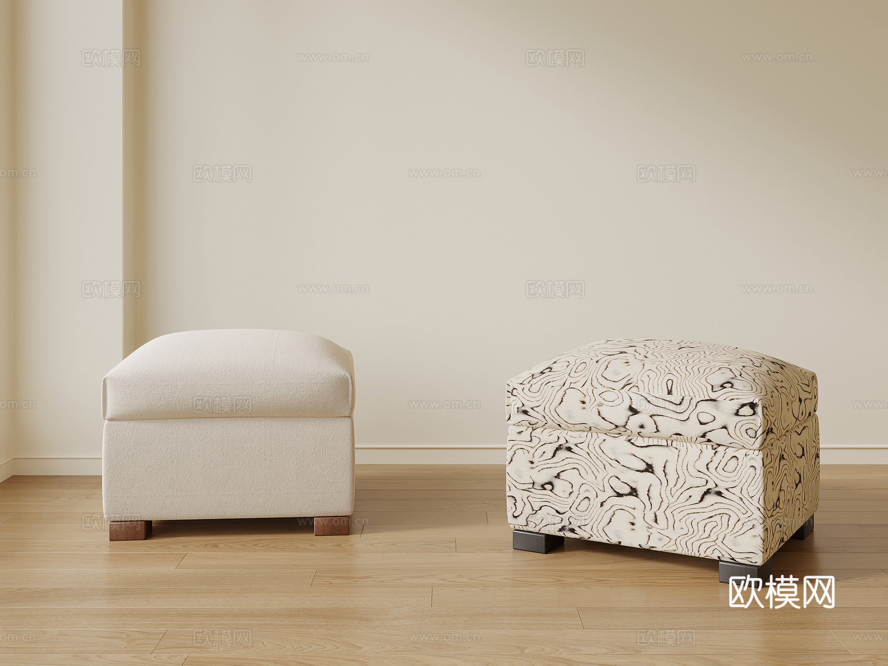 法式中古凳子 换鞋凳 沙发凳su模型