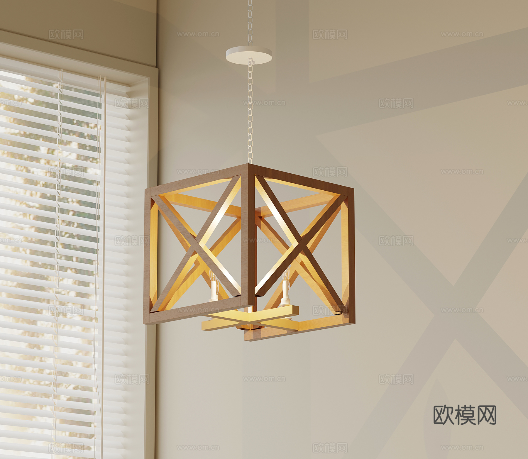 侘寂中古吊灯 餐厅吊灯su模型