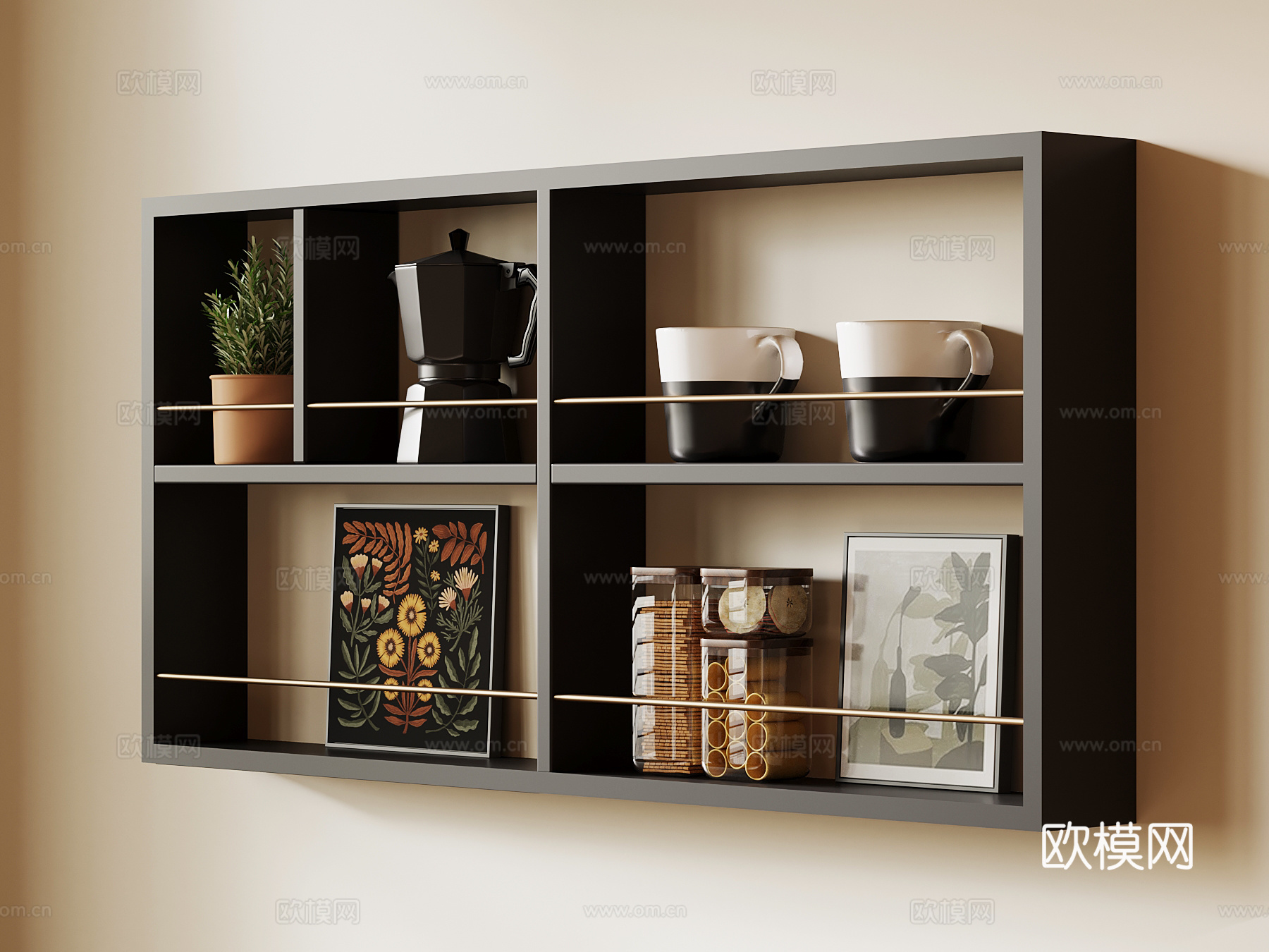 法式置物架su模型