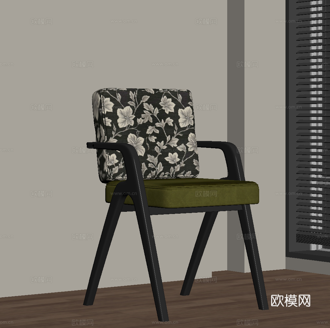 法式复古餐椅 椅子 单椅su模型