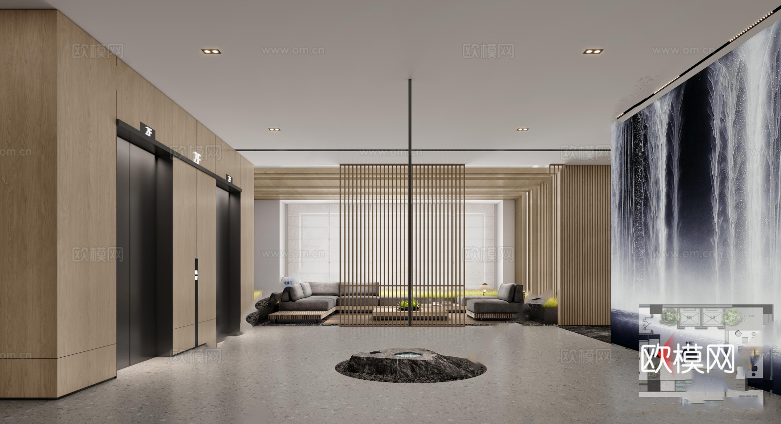 办公室 最新全套施工图 效果图合集cad施工图