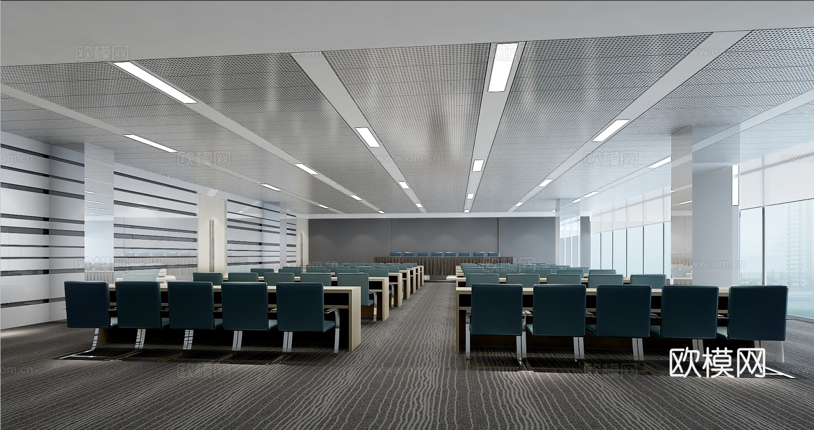 办公室 最新全套施工图 效果图合集cad施工图