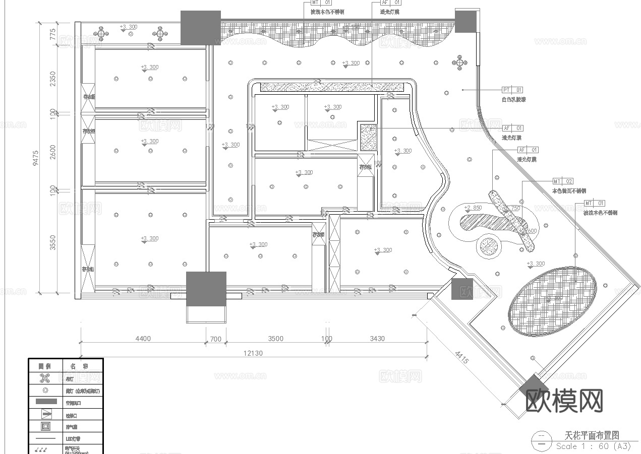 美容院 最新全套施工图 效果图合集cad施工图