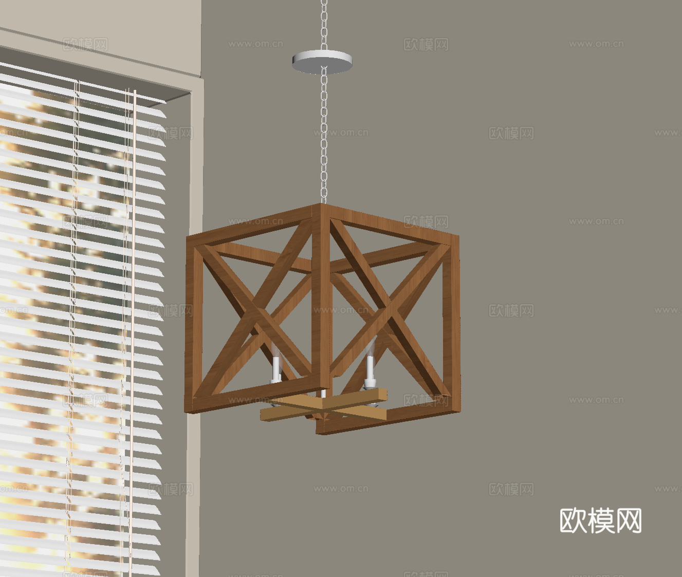 侘寂中古吊灯 餐厅吊灯su模型