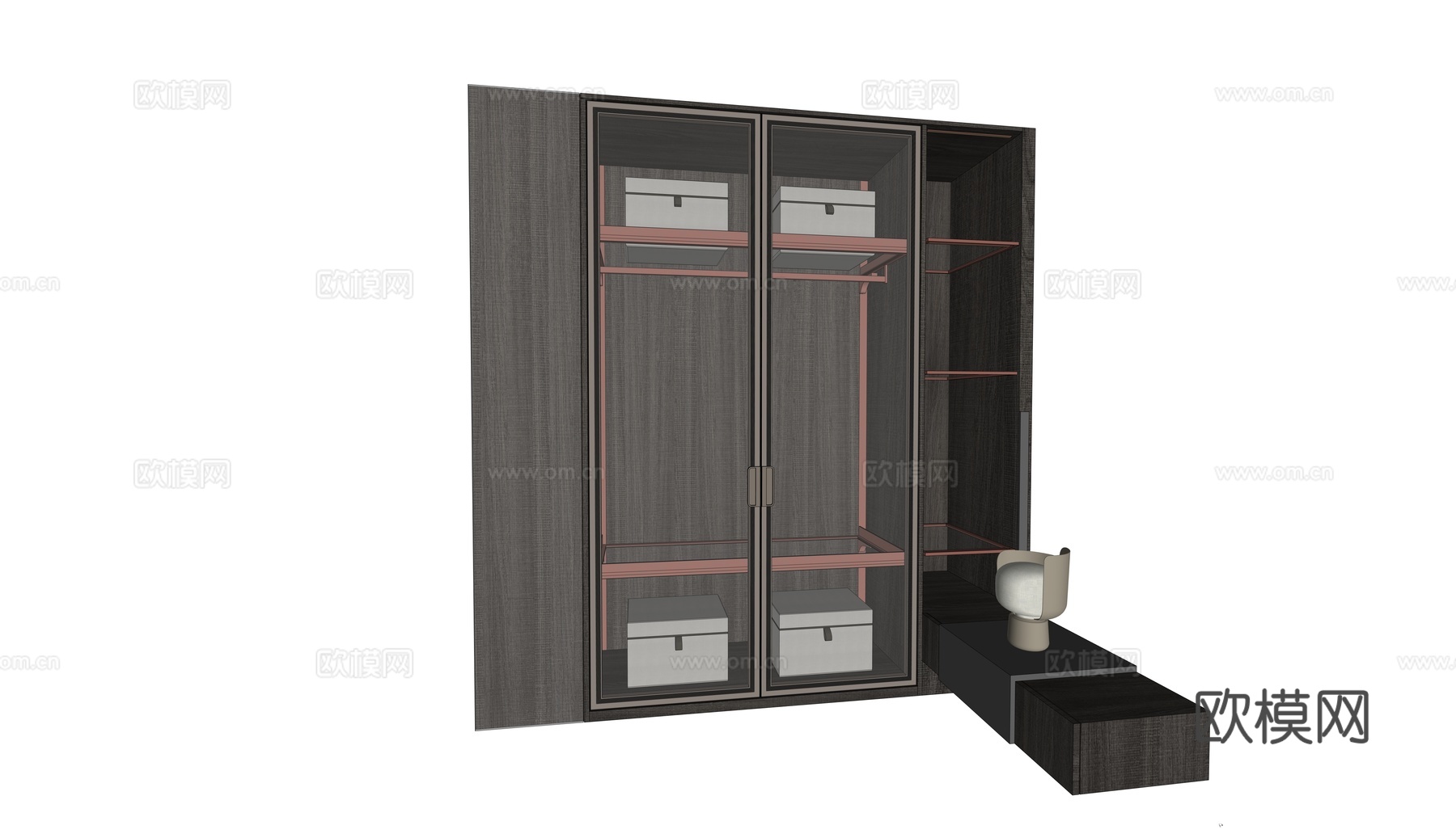 样板间 衣柜su模型